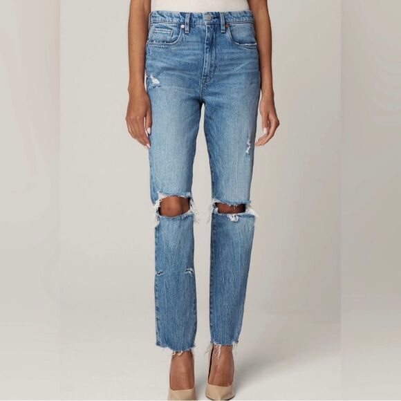 Blank NYC The Lafayette High Rise Distressed Straight Jeans size 25 - Picture 1 of 4